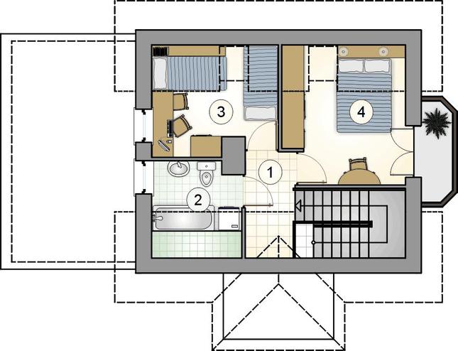 Rzut poddasza POW. 0,0 m²