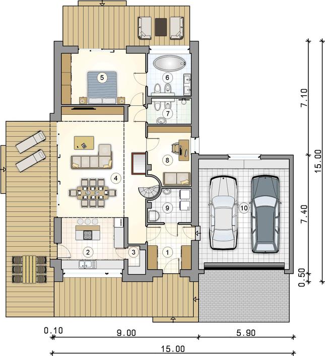 Rzut parteru POW. 0,0 m²