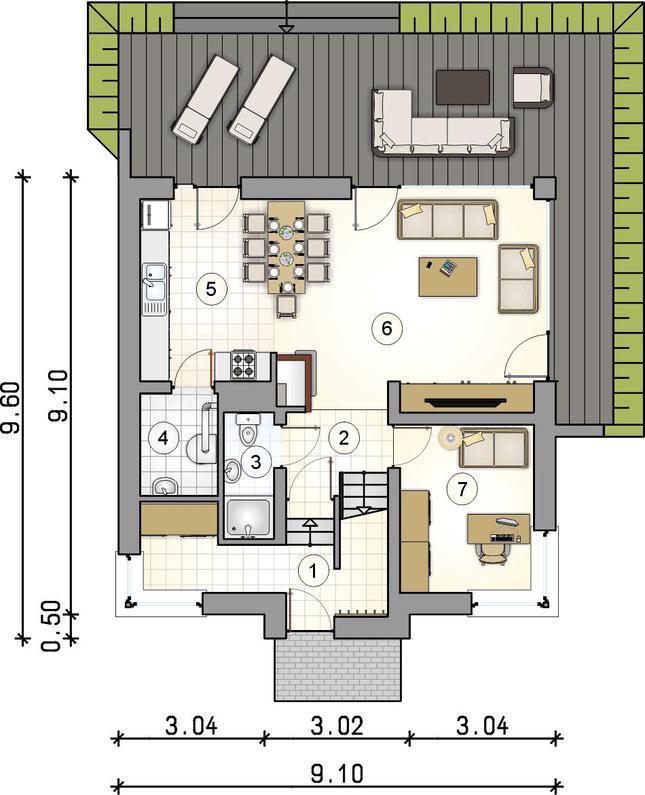 Rzut parteru POW. 0,0 m²