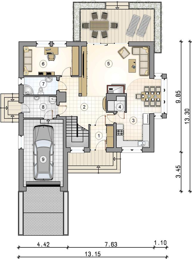 Rzut parteru POW. 0,0 m²