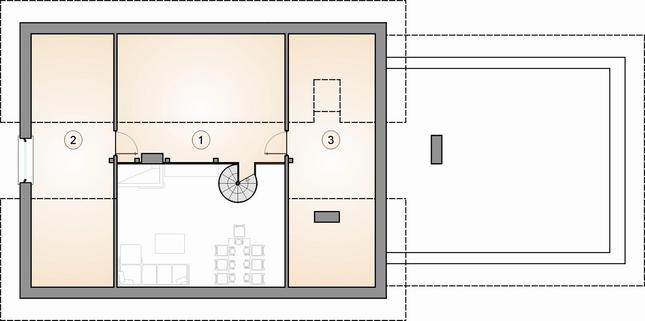 Rzut poddasza POW. 0,0 m²