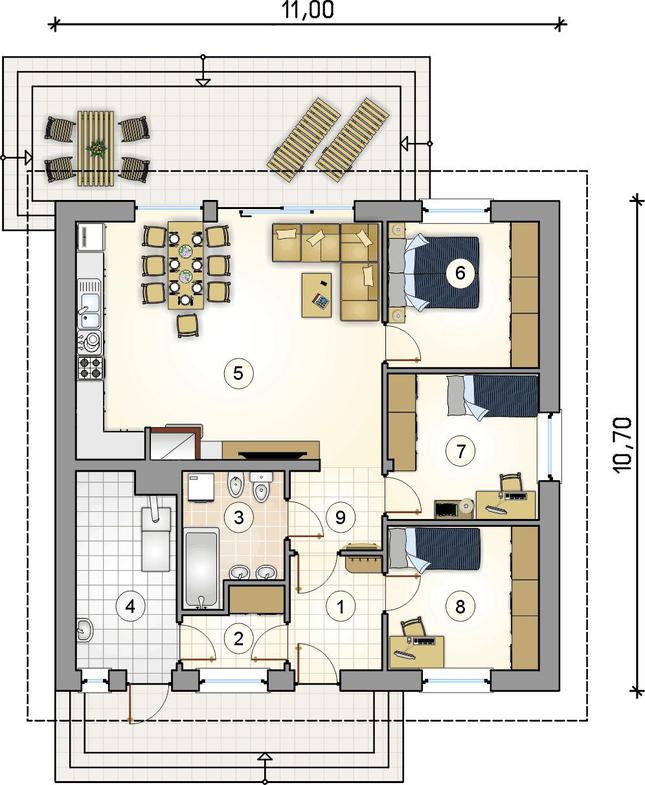 Rzut parteru POW. 0,0 m²