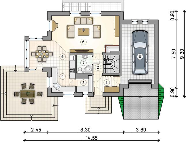 Rzut parteru POW. 0,0 m²