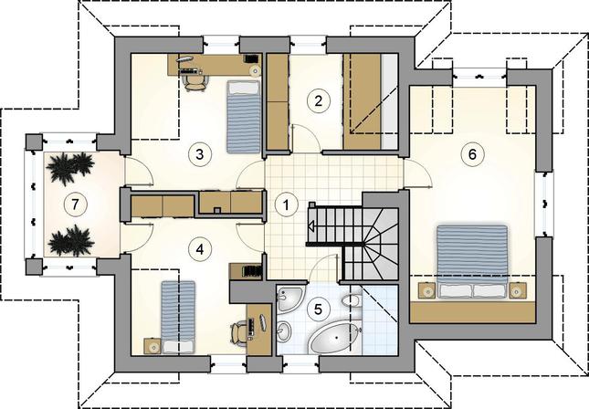 Rzut poddasza POW. 0,0 m²