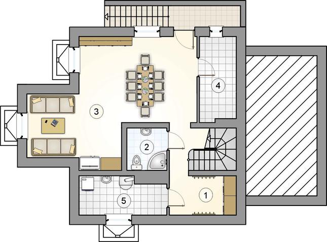 Rzut piwnicy POW. 0,0 m²