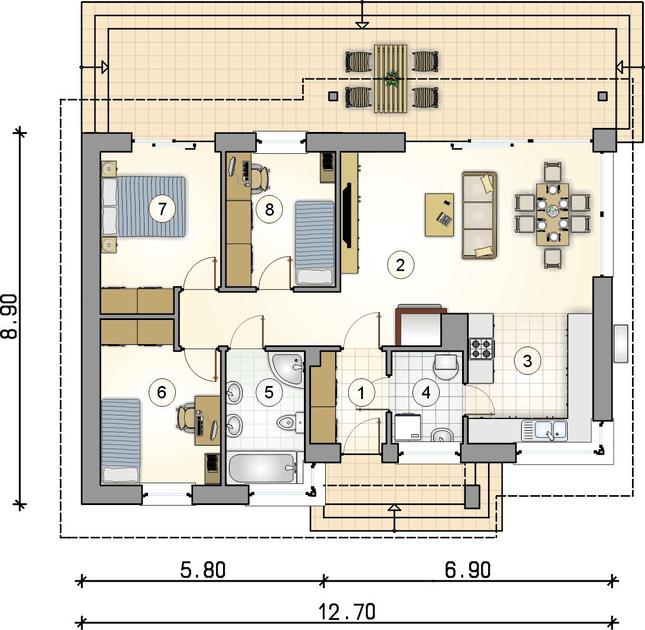 Rzut parteru POW. 0,0 m²