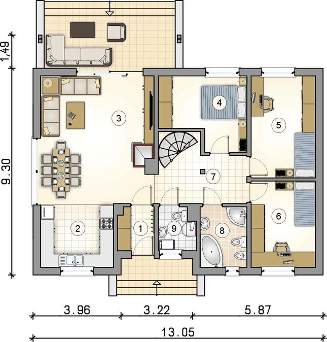 Rzut parteru POW. 0,0 m²
