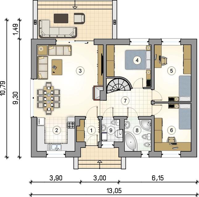 Rzut parteru POW. 0,0 m²