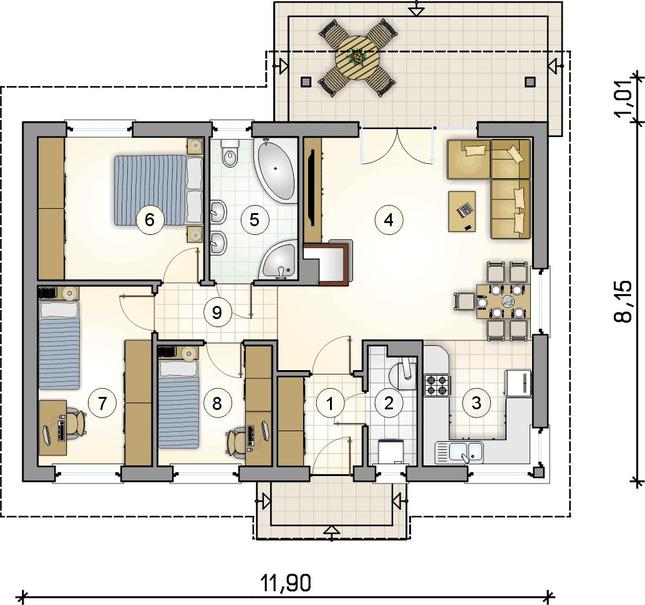 Rzut parteru POW. 0,0 m²