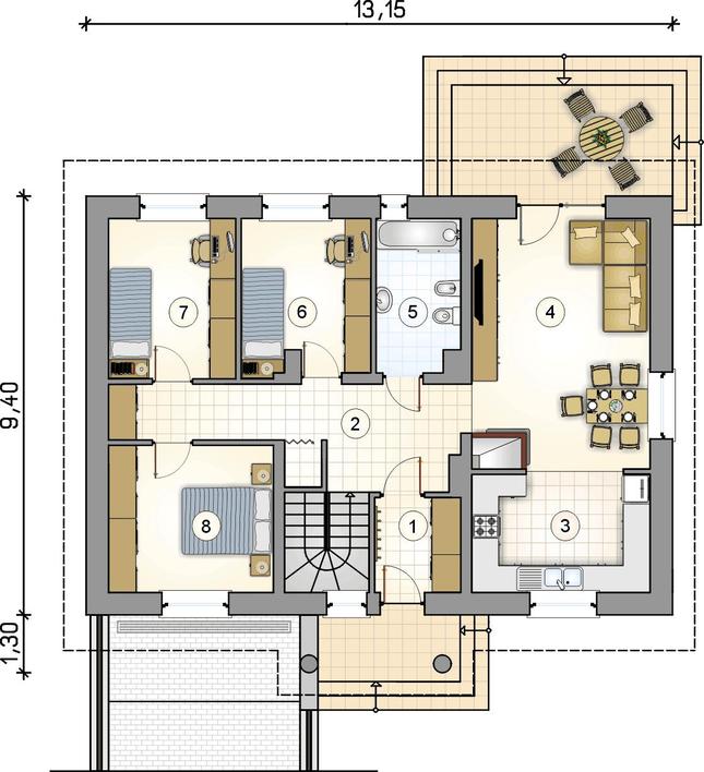 Rzut parteru POW. 0,0 m²