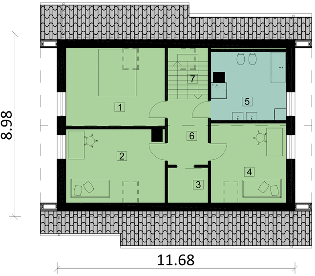 Rzut poddasza POW. 0,0 m²